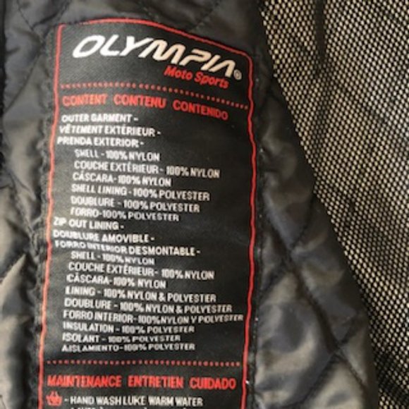 Olympia Moto Sports Motorcycle Jacket with Zip Out Liner - Picture 10 of 16